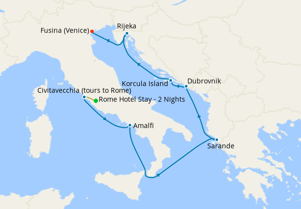 Cruise Itinerary Map