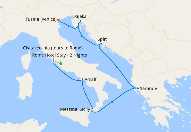 Cruise Itinerary Map