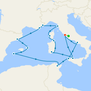 An Extended Journey of Coastal Elegance, Island Spirit and Mediterranean Crossroads - Rome Fly Cruise with Two Night Stay
