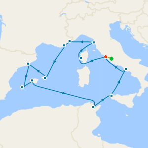 An Extended Journey of Coastal Elegance, Island Spirit and Mediterranean Crossroads - Rome Fly Cruise with Two Night Stay