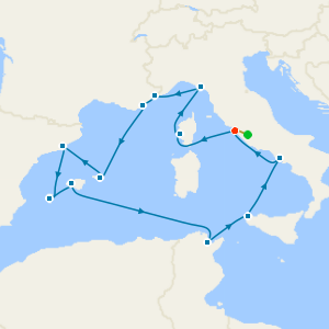 An Extended Journey of Coastal Elegance, Island Spirit and Mediterranean Crossroads - Rome Fly Cruise with Two Night Stay