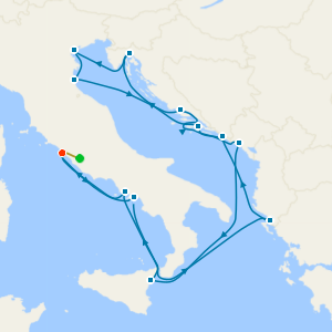 An Extended Journey of Coastal Elegance, Island Spirit and Mediterranean Crossroads - Rome Fly Cruise with Two Night Stay