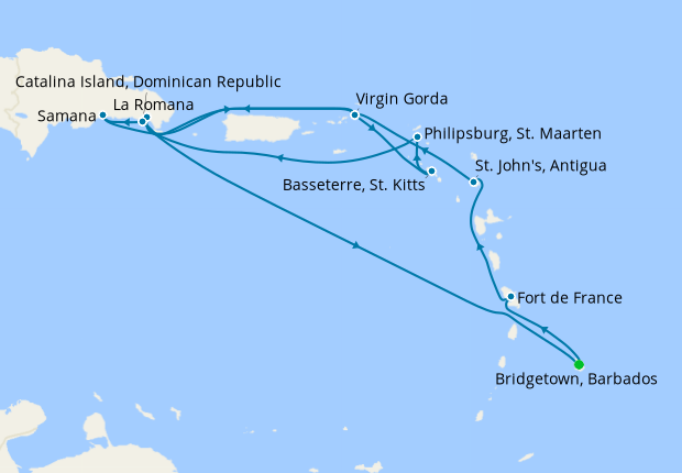 Cruise Itinerary Map