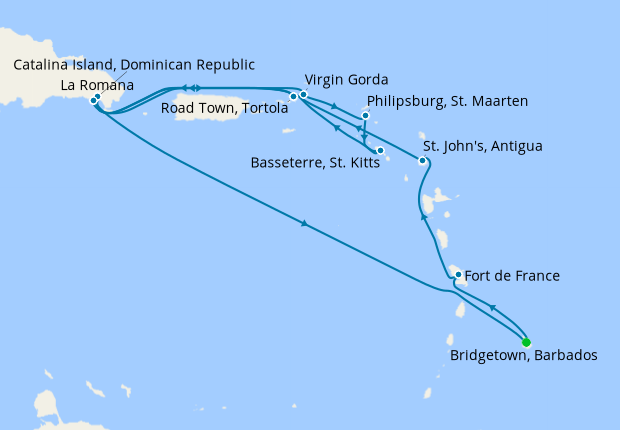 Cruise Itinerary Map