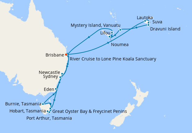 Cruise Itinerary Map