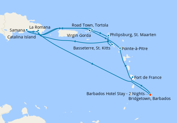 Cruise Itinerary Map