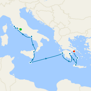 Greek Isles & Western Med Fly Cruise with Rome & Athens Stays 