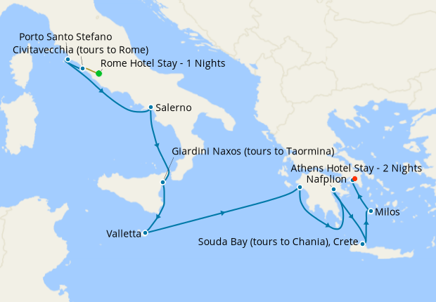 Cruise Itinerary Map