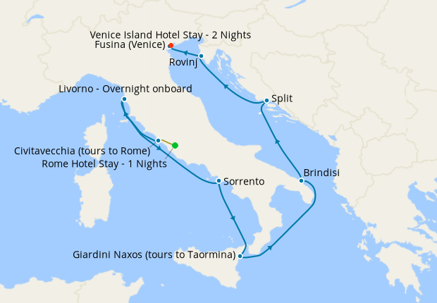 Cruise Itinerary Map