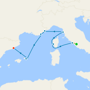 A Journey of Inspirational Isles & Spectacular Horizons with Rome and Barcelona Stays 