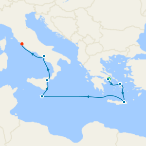 Greek Isles & Western Med from Athens to Rome - Fly Cruise