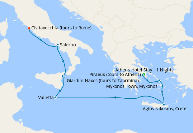 Cruise Itinerary Map