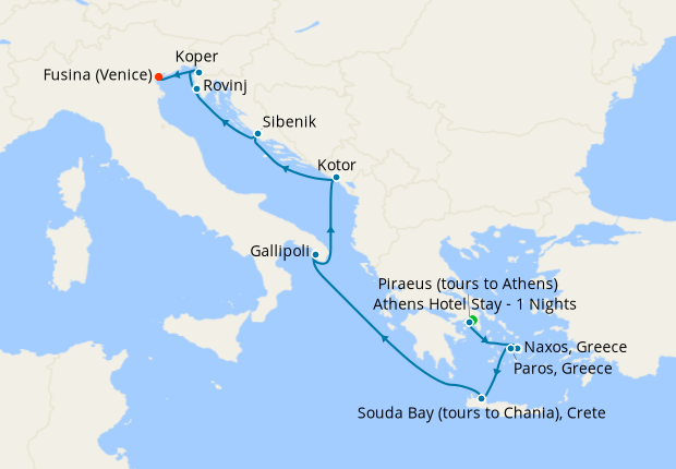 Cruise Itinerary Map
