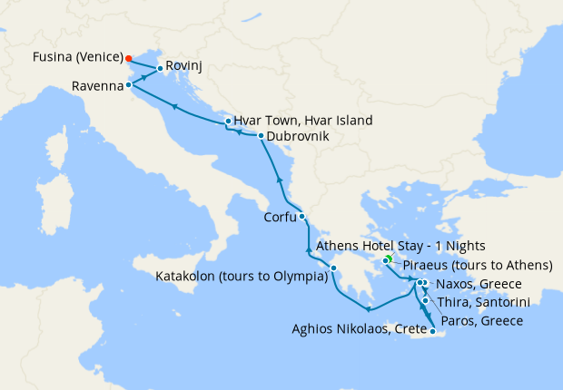Cruise Itinerary Map
