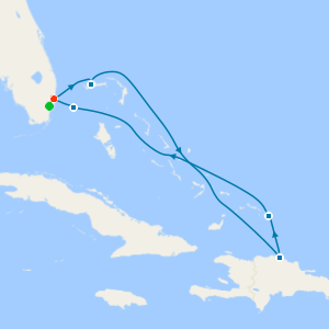 Eastern Caribbean with Bahamas cruise from Fort Lauderdale with 1nt Stay