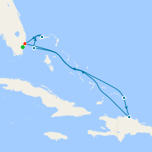 Eastern Caribbean with Bahamas cruise from Fort Lauderdale with 1nt Stay
