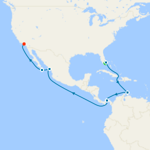 Panama Canal from Fort Lauderdale to Los Angeles with 1nt Stay