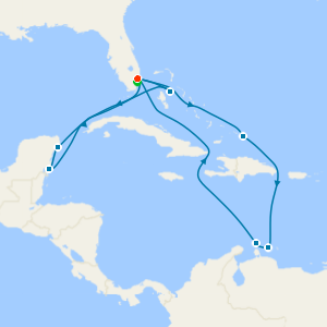 Western & Southern Caribbean Adventure with Miami Beach Stay
