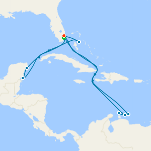 Western & Southern Caribbean Adventure with Miami Beach Stay