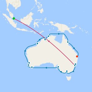 Singapore Stopover, Sydney Stay and Australia Circumnavigation