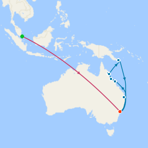 Singapore Stopover, Sydney Stay, Brisbane, Cairns and Papua New Guinea