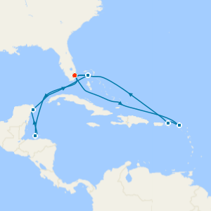 Western & Eastern Caribbean Adventure from Miami with Miami Beach Stay