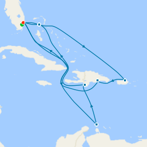 Southern & Western Caribbean Adventure from Ft. Lauderdale with 1nt Stay