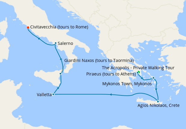 Cruise Itinerary Map