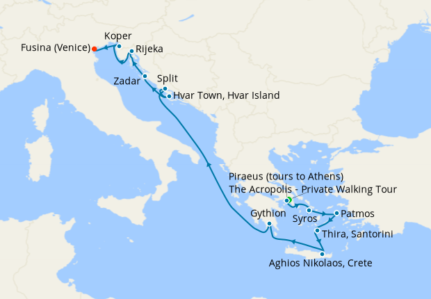 Cruise Itinerary Map