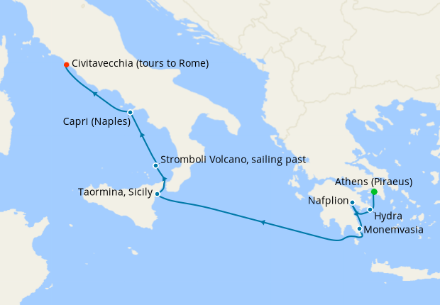 Cruise Itinerary Map