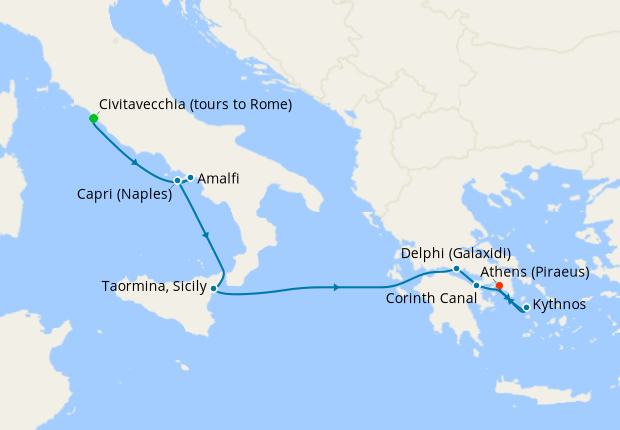 Cruise Itinerary Map