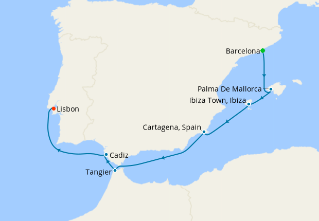 Cruise Itinerary Map