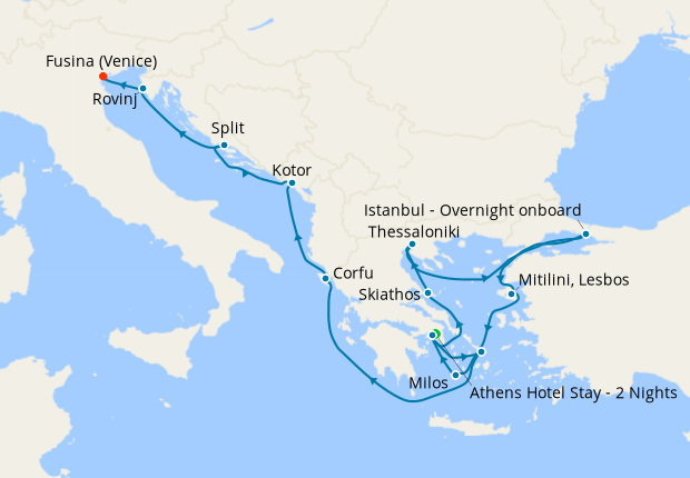 Cruise Itinerary Map