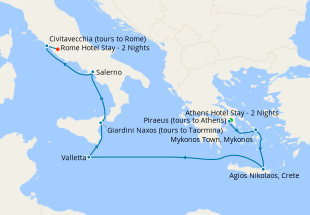 Cruise Itinerary Map