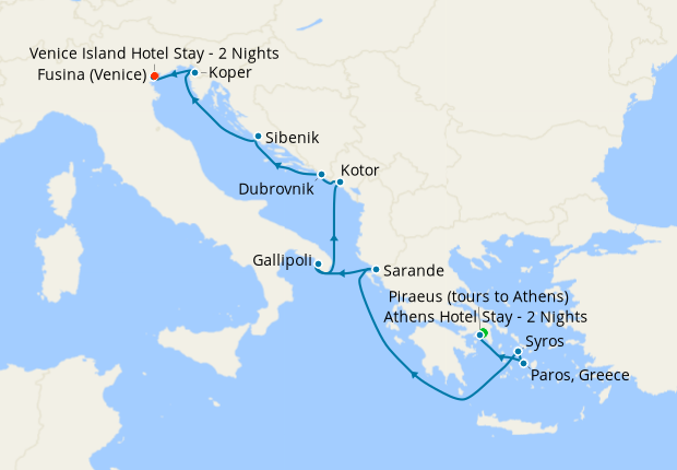 Cruise Itinerary Map
