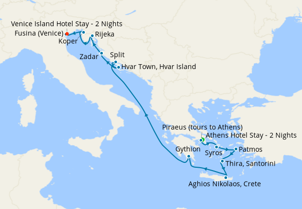 Cruise Itinerary Map