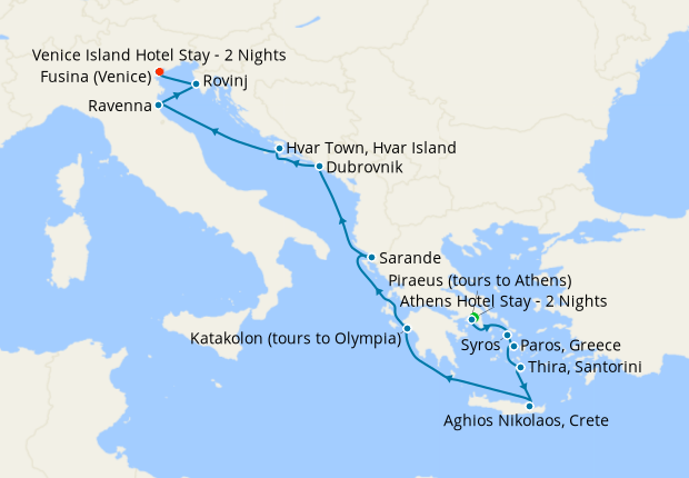 Cruise Itinerary Map
