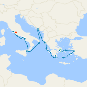Greek Isles & Western Med Fly Cruise with Stays in Athens and Rome 