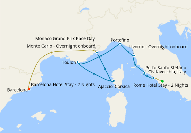 Cruise Itinerary Map