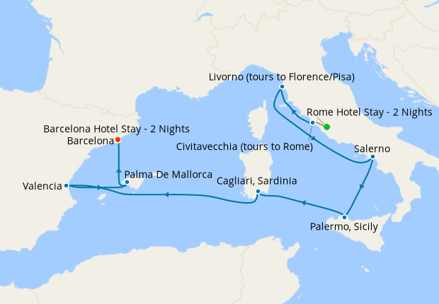 Cruise Itinerary Map