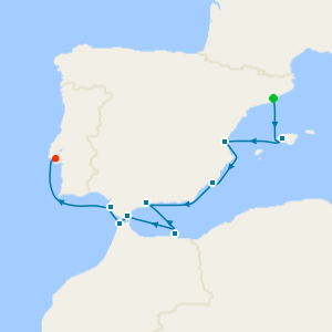 Iberia from Barcelona to Lisbon - Fly Cruise