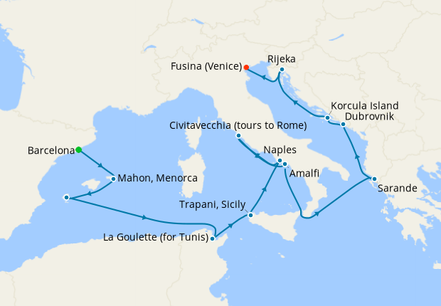 Cruise Itinerary Map