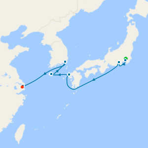 Tokyo and South Korea to Shanghai with Stays