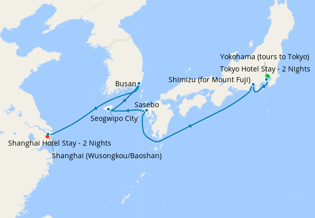 Cruise Itinerary Map