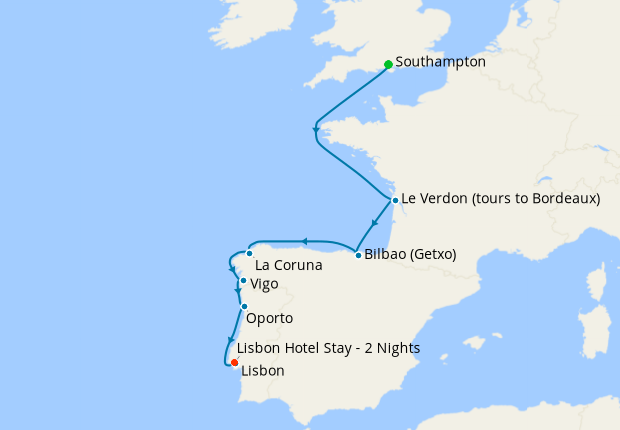Cruise Itinerary Map
