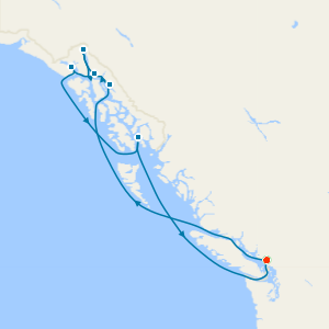Alaska with Inside Passage from Vancouver with Stay