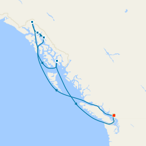 Alaska with Inside Passage from Vancouver with Stay