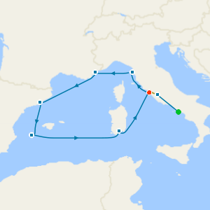 Sorrento and Rome Stays with Italy, France & Spain Cruise