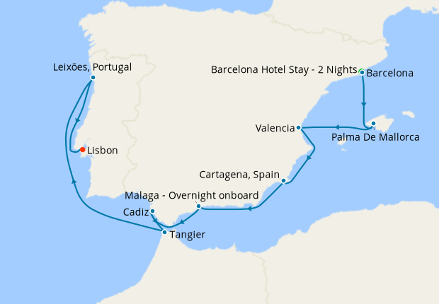 Cruise Itinerary Map