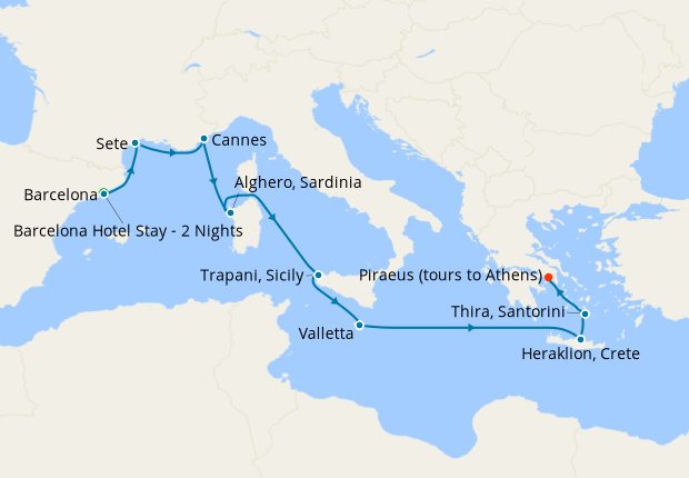 Cruise Itinerary Map